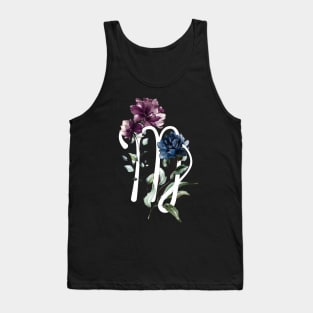 Modern floral zodiac star sign virgo Tank Top